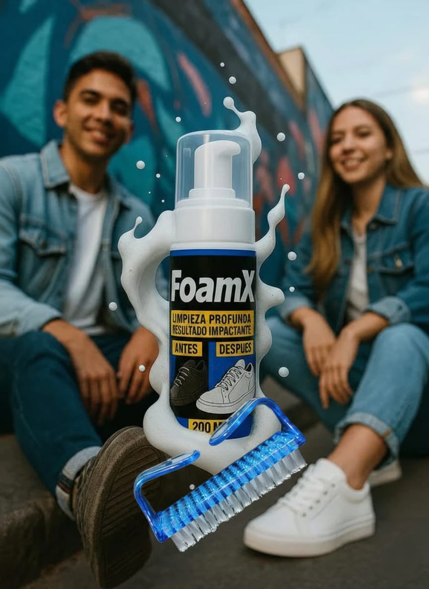 FoamX – Limpieza profunda para calzado 200 Ml + Cepillo