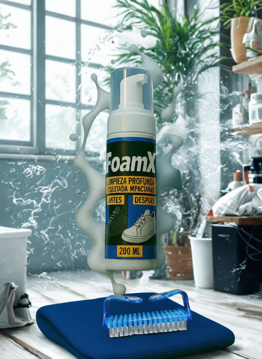Kit de Limpieza FoamX  Espuma + Toalla de Microfibra + Cepillo